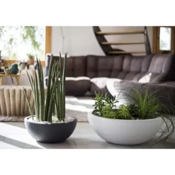 Blomkruka - EDA PLASTIQUE - GraphitUp - 50 cm - 67 L - Antracitgrå