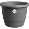 Blomkruka - ELHO - Amiga Round 25 - Svart - L 25 x B 24,5 x H 18 cm - Utomhus - 100% återvunnet
