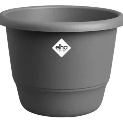 Blomkruka - ELHO - Amiga Round 25 - Svart - L 25 x B 24,5 x H 18 cm - Utomhus - 100% återvunnet