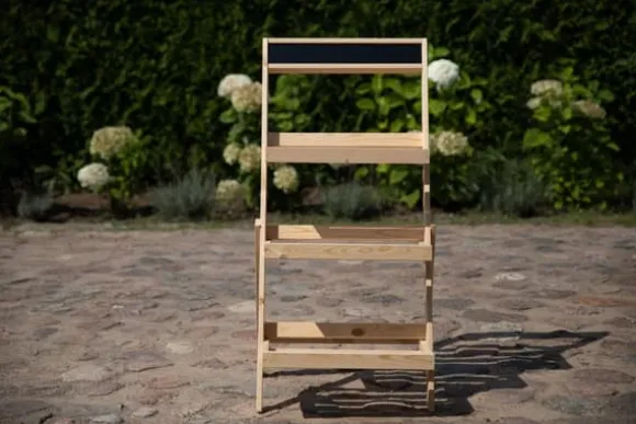 Blomsteretage /100x52x52 cm/ Naturligt træ