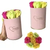 Blomsterkasse Inspiruj - Lyserød kasse med sæberoser - nr. 17 Mix fuchsia grøn gul