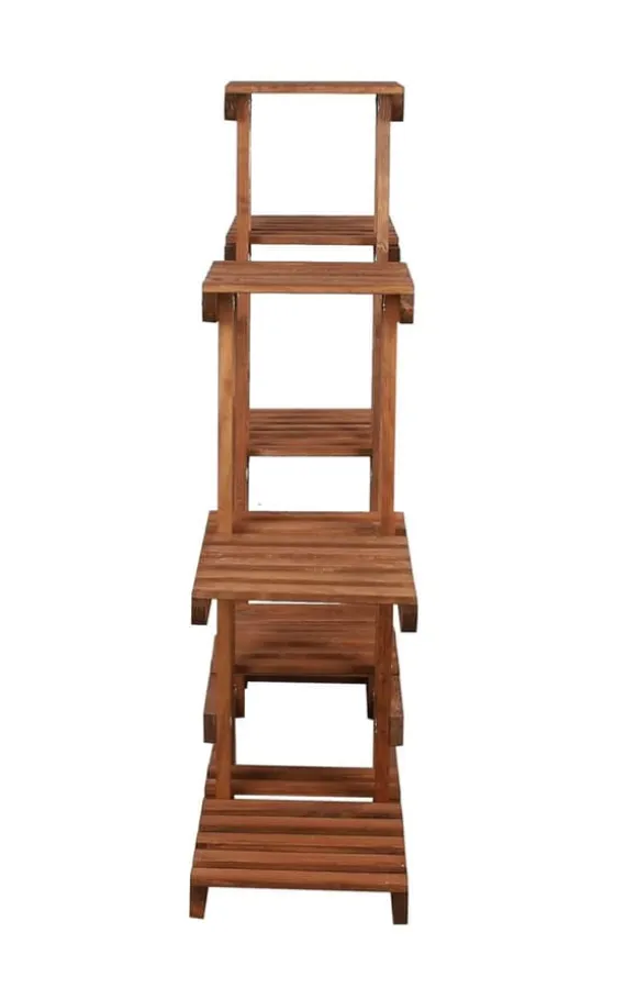 Blomsterkrukke af træ til hjemmet RKB /95x116x25/ Brun