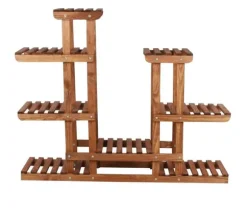 Blomsterkrukke af træ til hjemmet RKB /95x116x25/ Brun