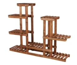Blomsterkrukke af træ til hjemmet RKB /95x116x25/ Brun