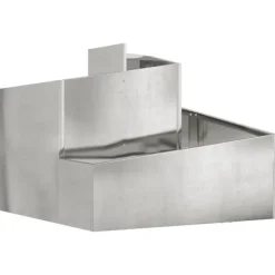 Blomsterkrukke i sølv galvaniseret stål - Moderne design | Størrelse: 60x60x50 cm