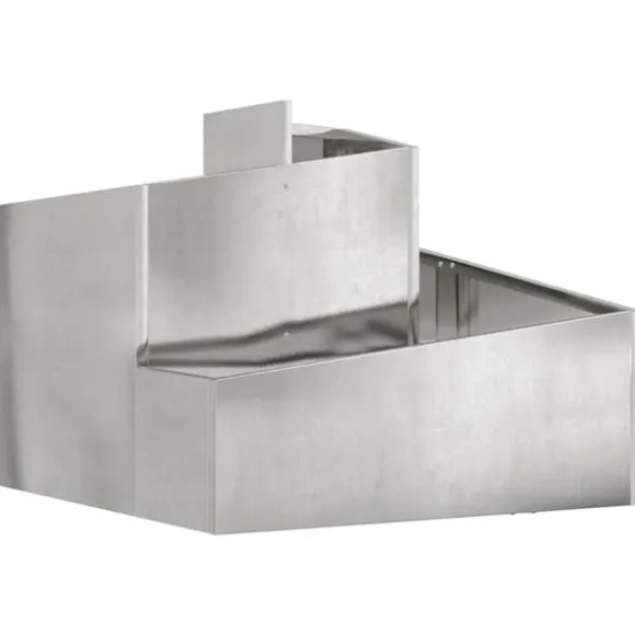 Blomsterkrukke i sølv galvaniseret stål - Moderne design | Størrelse: 60x60x50 cm