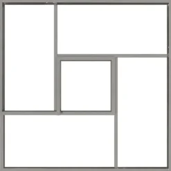 Blomsterkrukke i sølv galvaniseret stål - Moderne design | Størrelse: 60x60x50 cm