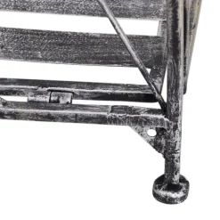 Blomsterstand i metal, 3 niveauer blomsterhylde, 44×25×96 cm, dekorativ & pladsbesparende, sølvgrå