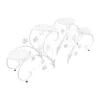 Blomsterstander - Planteopsats 2-pak - Metal - Til Inde/Ude - Altan, Have, Stue - Hvid