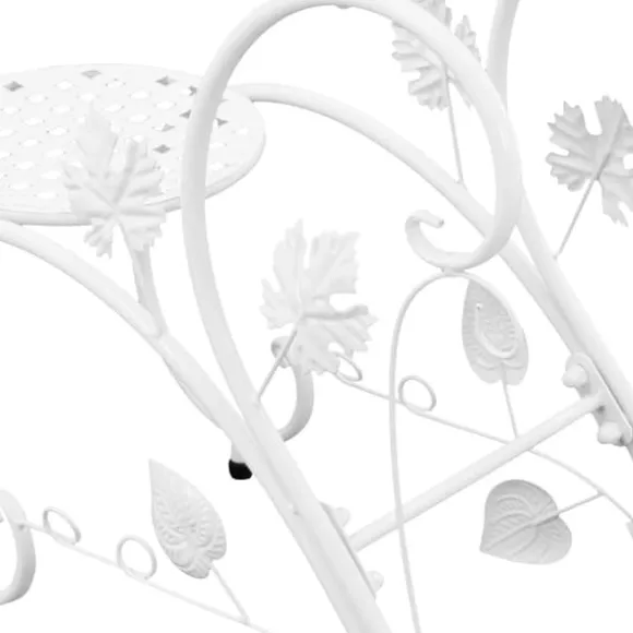 Blomsterstander - Planteopsats 2-pak - Metal - Til Inde/Ude - Altan, Have, Stue - Hvid