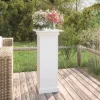 Blomsterstander i massivt fyrretræ - Trendy blomsterstativer | Størrelse: 40x40x90 cm | Farve: Hvid