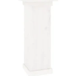 Blomsterstander i massivt fyrretræ - Trendy blomsterstativer | Størrelse: 40x40x90 cm | Farve: Hvid