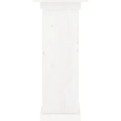 Blomsterstander i massivt fyrretræ - Trendy blomsterstativer | Størrelse: 40x40x90 cm | Farve: Hvid