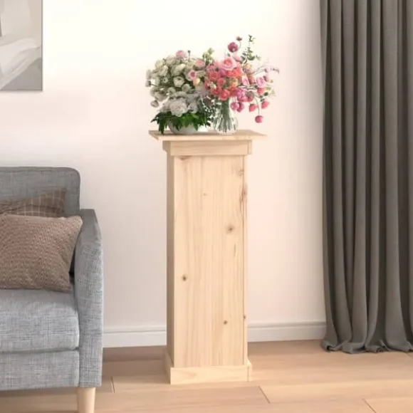 Blomsterstander i massivt fyrretræ - Stilfuldt design | Størrelse: 40x40x90 cm