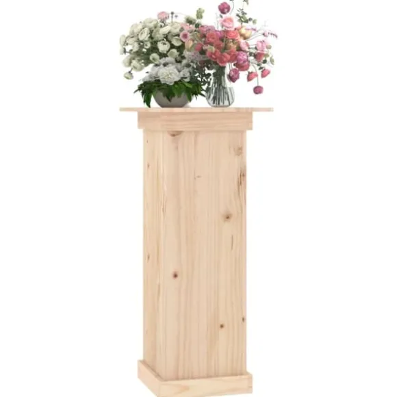 Blomsterstander i massivt fyrretræ - Stilfuldt design | Størrelse: 40x40x90 cm