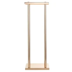 Blomsterstander Sæt - Søjle/Piedestal - Sæt Af 10 - Højde 80 cm - Metal - Cylindrisk & Kubisk - Til Bryllup & Fest - Guld