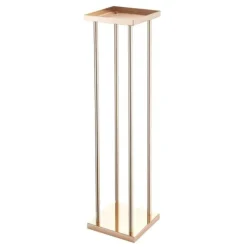 Blomsterstander Sæt - Søjle/Piedestal - Sæt Af 10 - Højde 80 cm - Metal - Cylindrisk & Kubisk - Til Bryllup & Fest - Guld