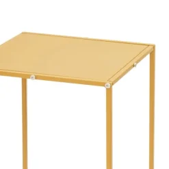 Blomsterstander til Bryllup - Rektangulær Geometrisk Metalstativ - 10-Pak - 30×30×80 cm - Str. L - Guld