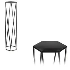 Blomsterstander til planter sort 100 cm