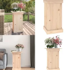 Blomsterstander 40x40x60 cm massivt fyrretræ - Blomsterstativ - Blomsterstativer - Home & Living