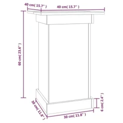 Blomsterstander 40x40x60 cm massivt fyrretræ - Blomsterstativ - Blomsterstativer - Home & Living