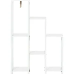 Blomsterstativ 7 niveauer stål hvid 65 x 23 x 94,5 cm inde/ude