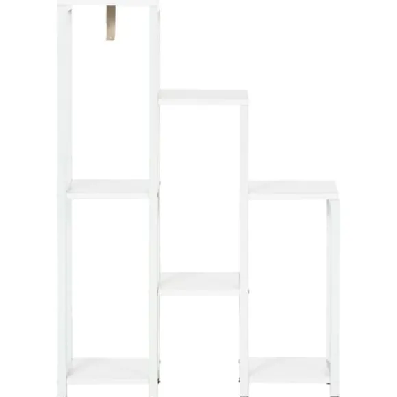 Blomsterstativ 7 niveauer stål hvid 65 x 23 x 94,5 cm inde/ude