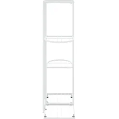 Blomsterstativ i 4 niveauer 43x22x76 cm metal hvid - Plantestativ - Plantestativer - Home & Living