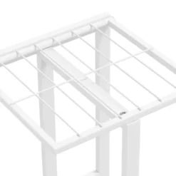 Blomsterstativ i 4 niveauer 43x22x76 cm metal hvid - Plantestativ - Plantestativer - Home & Living