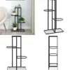 Blomsterstativ i 4 niveauer 43x22x76 cm metal sort - Plantestativ - Plantestativer - Home & Living