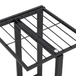 Blomsterstativ i 4 niveauer 43x22x76 cm metal sort - Plantestativ - Plantestativer - Home & Living