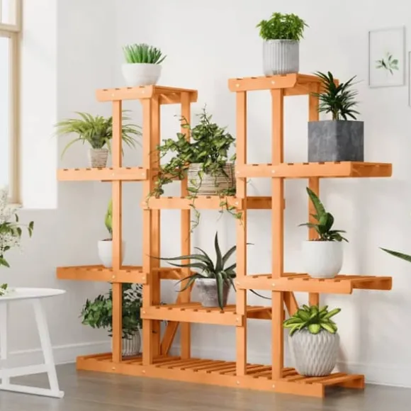 Blomsterstativ i massivt fyrretræ - Plantereol | Størrelse: 110x25x110,5 cm