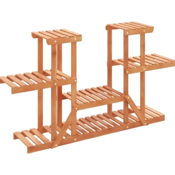 Blomsterstativ i massivt fyrretræ - Plantestativ til indendørs og udendørs brug | Størrelse: 110x25x73 cm