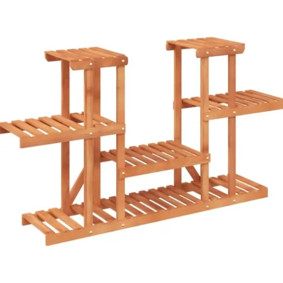 Blomsterstativ i massivt fyrretræ - Plantestativ til indendørs og udendørs brug | Størrelse: 110x25x73 cm