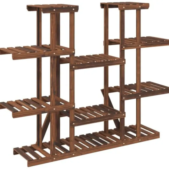 Blomsterstativ i massivt fyrretræ - Planteregale | Størrelse: 110x25x110,5 cm