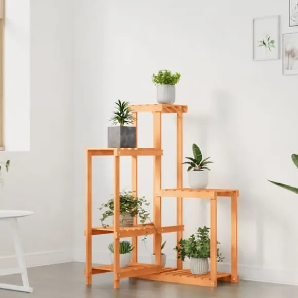 Blomsterstativ i massivt fyrretræ - Plantestativ | Størrelse: 62,5x61,5x101,5 cm