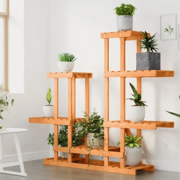 Blomsterstativ i massivt fyrretræ - Plantereol | Størrelse: 95x25x96 cm