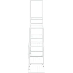 Blomsterstativ i metal - Robust plantestativ til indendørs brug | Størrelse: 94,5x25x88 cm | Farve: Hvid