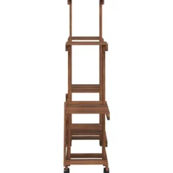 Blomsterstativ med hjul 95x25x101 cm massivt fyrretræ - Blomsterstativ - Blomsterstativer - Home & Living