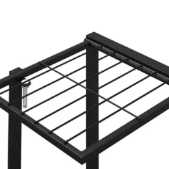 Blomsterstativ med hjul 94,5x24,5x91,5 cm jern sort - Blomsterstativ - Blomsterstativer - Home & Living