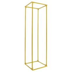 Blomsterstativ til bryllup - Metal gulv-/vasestativ - 50×50×180 cm - Str. L - Høj søjle - Guld