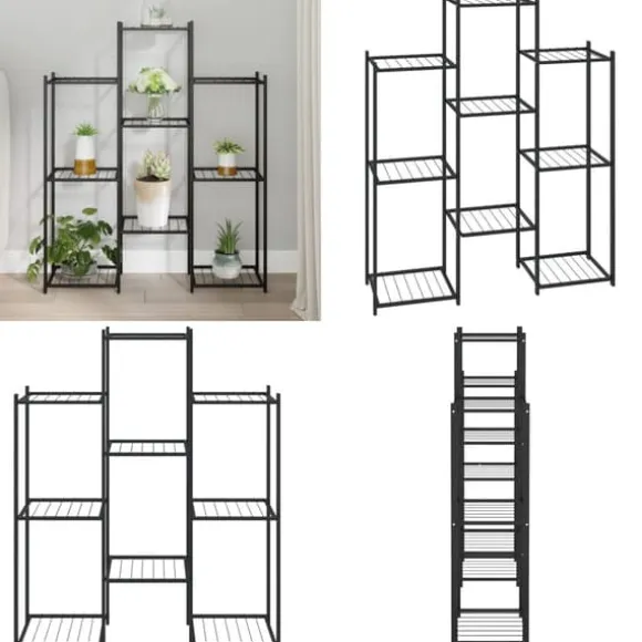 Blomsterstativ 85x25x100 cm jern sort - Blomsterstativ - Blomsterstativer - Home & Living