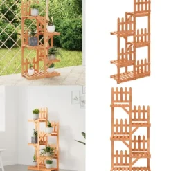 Blomsterstativ 60x25x130 cm massivt fyrretræ - Blomsterstativ - Blomsterstativer - Home & Living