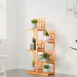 Blomsterstativ 60x25x130 cm massivt fyrretræ - Blomsterstativ - Blomsterstativer - Home & Living