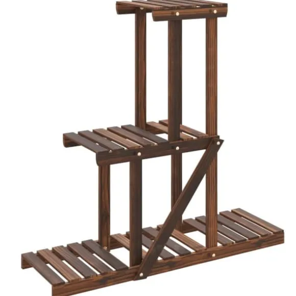 Blomsterstativ 81x25x75,5 cm massivt fyrretræ - Blomsterstativ - Blomsterstativer - Home & Living