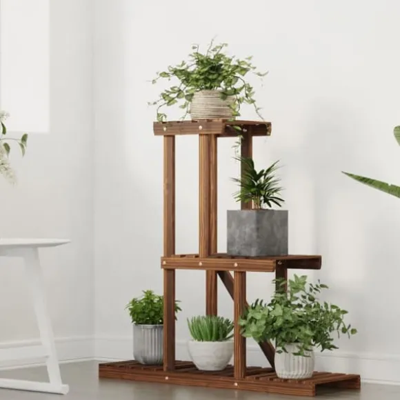 Blomsterstativ 81x25x75,5 cm massivt fyrretræ - Blomsterstativ - Blomsterstativer - Home & Living