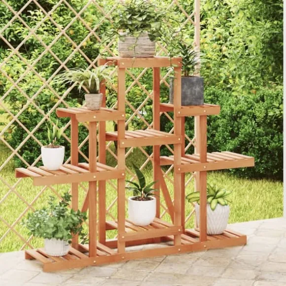 Blomsterstativ 110x25x98 cm massivt fyrretræ - Blomsterstativ - Blomsterstativer - Home & Living