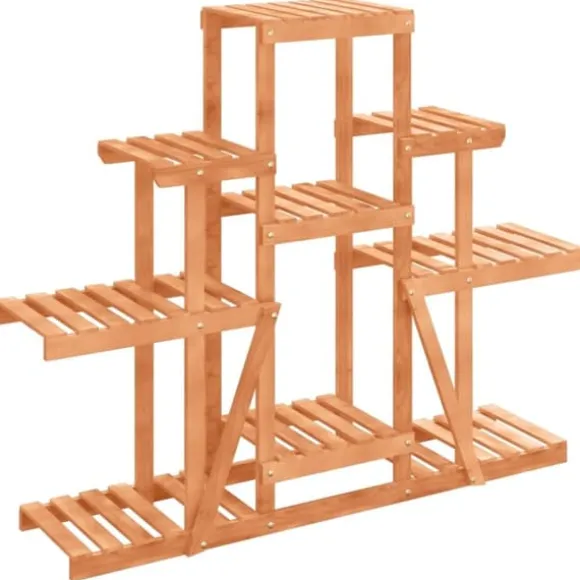 Blomsterstativ 110x25x98 cm massivt fyrretræ - Blomsterstativ - Blomsterstativer - Home & Living