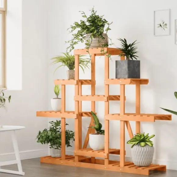 Blomsterstativ 110x25x98 cm massivt fyrretræ - Blomsterstativ - Blomsterstativer - Home & Living