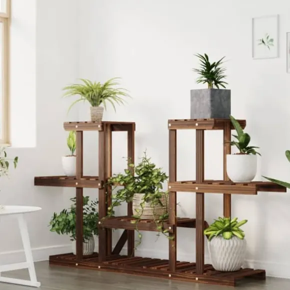Blomsterstativ 110x25x73 cm massivt fyrretræ - Blomsterstativ - Blomsterstativer - Home & Living